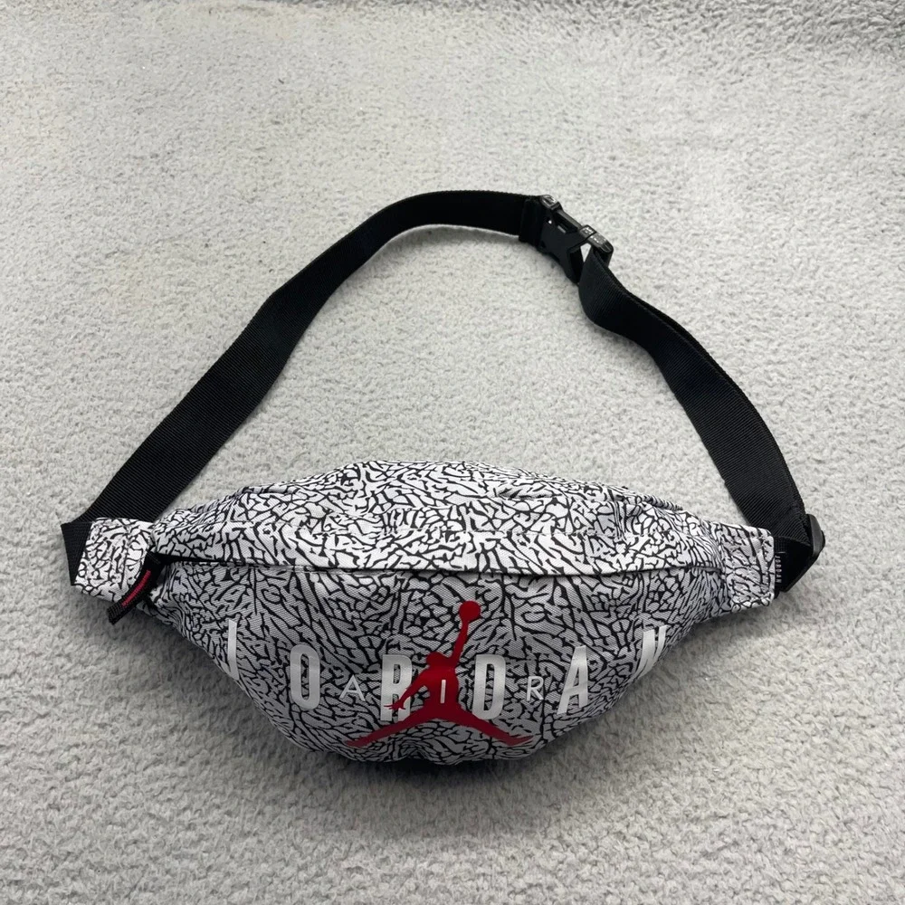 Nike Air Jordan Crossbody  9B0533-G3A Grey Elephant Print Waist Pack Fanny Bag